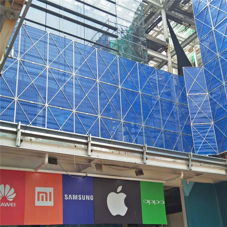 爬架网外围安全网片，安全防护冲孔网